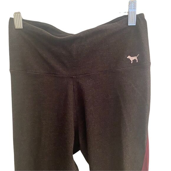 Pink Victoria Secret Black/Maroon/White Leggings Sz S - Picture 2 of 9